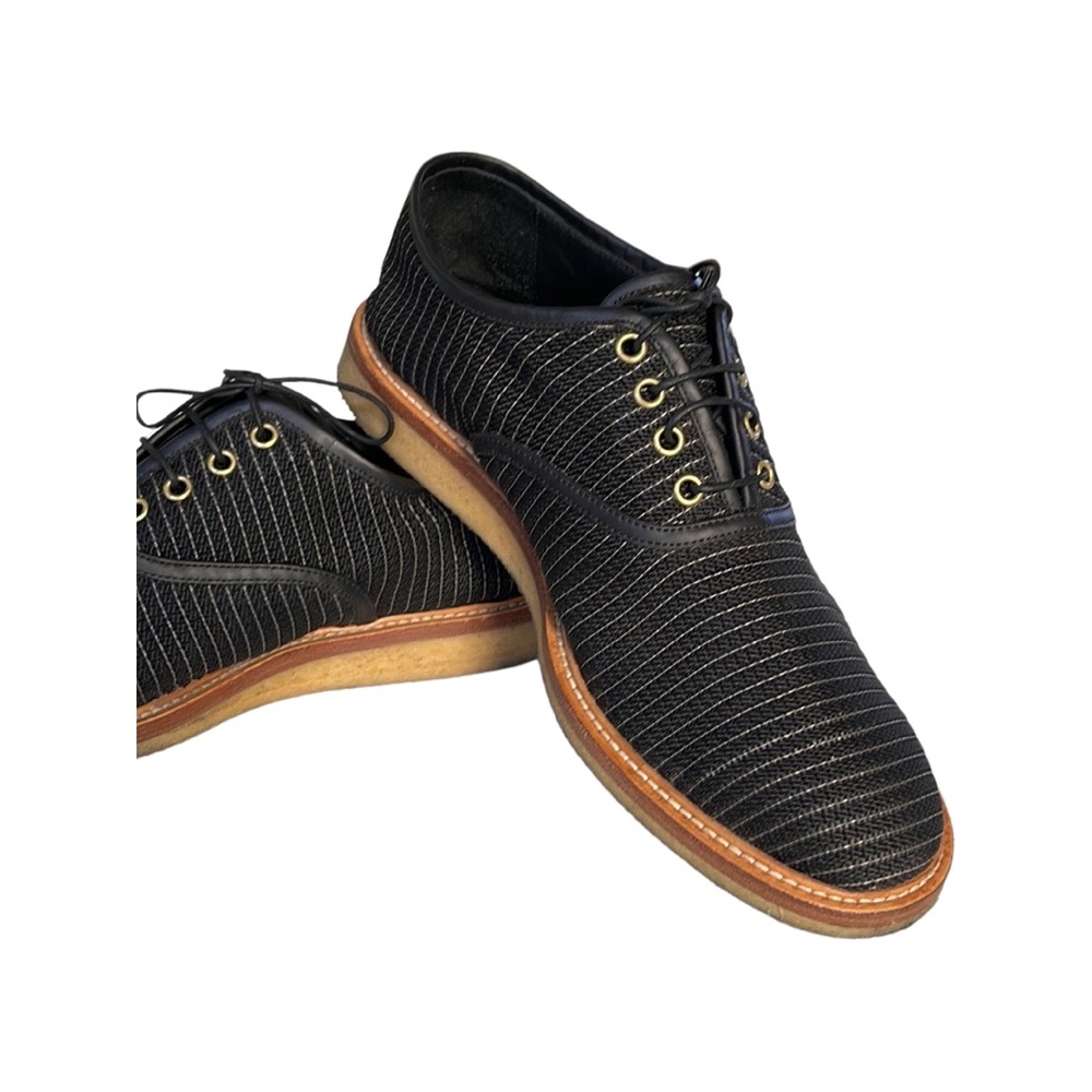 MARC JACOBS MEN'S S87WQ0054 LOW-TOP OXFORD BLACK LEATHER EUR SIZE 41 US 9 MED - Picture 5 of 10